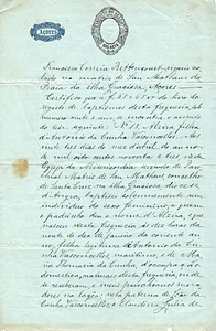 Alzira Vasconcellos Baptismal Record