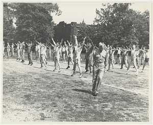 Army Air Corps Cadets Exercising at Springfield College (ca. July 1943)