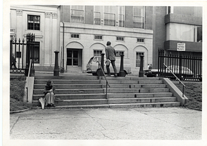 Stairs in Boston Common leading toward Park Street