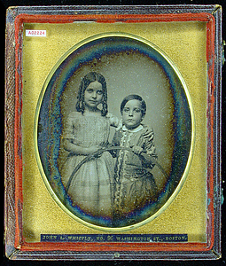 Two children with a hoop