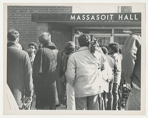 Crowd outside of Massasoit Hall (March 11, 1970)