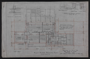 First Floor Framing Plan, Drawings of House for Mrs. Talbot C. Chase, Brookline, Mass., Oct. 7, 1929