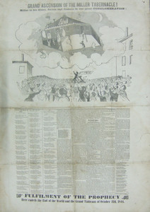 Grand ascension of the Miller tabernacle! Miller in his glory, saints and sinners in one great conglomeration! location unknown, October 1844