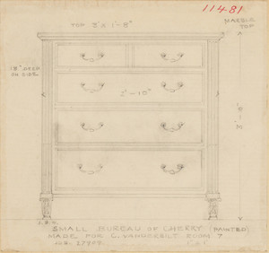 "Small Bureau of Cherry (Painted)"