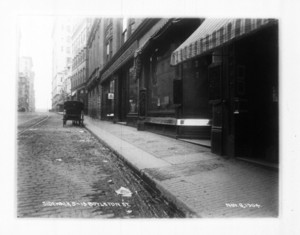 Sidewalk 5-13 Boylston St., west side Washington St., Boston, Mass., November 6, 1904