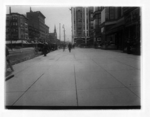 South sidewalk of Boylston Street near Berkeley Street, Boston, Mass.
