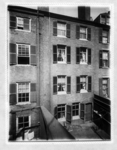 View of the rear of buildings