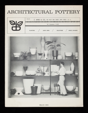 Architectural pottery, C. Kind & Co., 100 West 28th Street, New York, New York