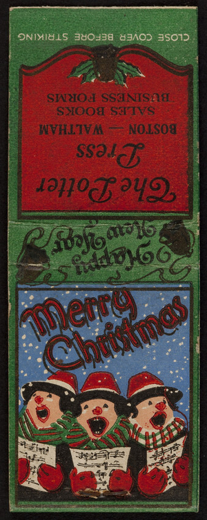 Matchbook for The Potter Press, Boston, Waltham, Mass., undated