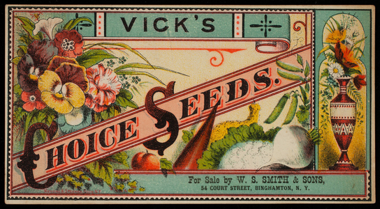 Trade card, Vick's choice seeds, James Vick's Sons, Rochester, New York