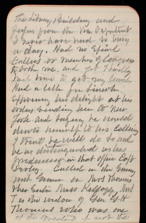 Thomas Lincoln Casey Notebook, November 1888-January 1889, 13, the Library Building and
