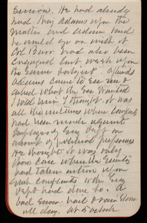 Thomas Lincoln Casey Notebook, November 1888-January 1889, 26, sermon. He had already