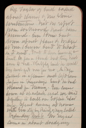 Thomas Lincoln Casey Notebook, November 1894-March 1895, 139, Rep Taylor of Ind called