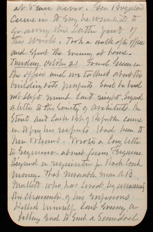 Thomas Lincoln Casey Notebook, October 1890-December 1890, 24, at Pence River. Gen [illegible]