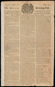The Boston Evening-Post, 5 August 1771