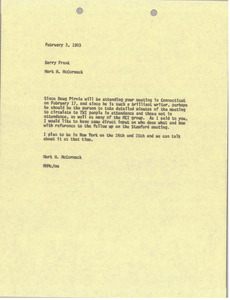 Memorandum from Mark H. McCormack to Barry Frank