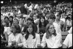 Beatles fans watching the concert at D.C. Stadium