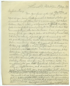 Letter From Benjamin Smith Lyman To Mary Lyman - Digital Commonwealth