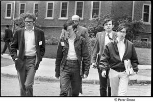 United States Student Press Association Congress: (l-r) Alex Jack, Raymond Mungo, Joe Pilati, and Ed Siegel walking outside