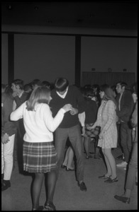 Students at a dance in the Student Union Ballroom (sponsored by JFK Lower (dorm), UMass Amherst