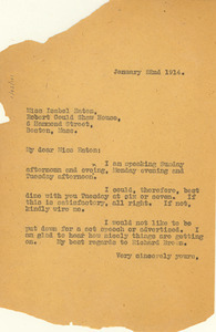 Letter from W. E. B. Du Bois to Isabel Eaton