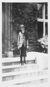 Ray Ethan Torrey standing outside Clark Hall