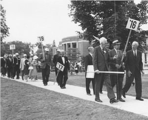 Class of 1916 marching during reunion