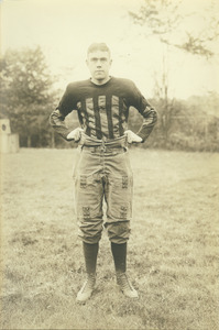 Alton H. Gustafson in football uniform
