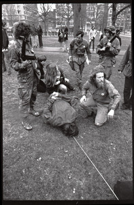 Vietnam Veterans Against the War demonstration 'Search and destroy': veterans taking 'prisoners of war' on Boston Common