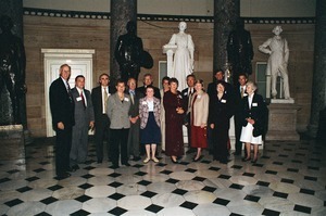 Congressman John W. Olver: with group of visitors to the capitol