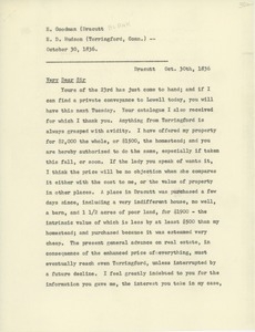 Transcript of letter from E. Goodman to Erasmus Darwin Hudson