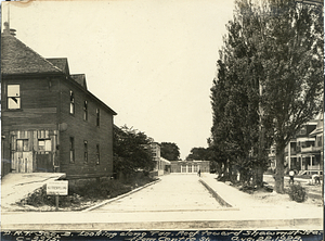 Dorchester Rapid Transit section 3. Looking along tunnel roof toward Shawmut Street from Centre Street