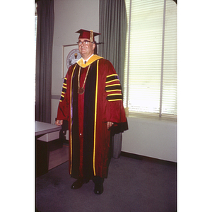 Asa Knowles in Academic Robes 1965