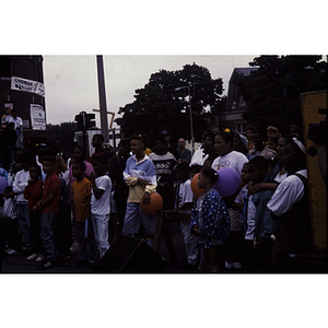 Crowd of onlookers at an outdoor event