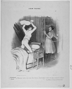 Chaboulard Arnal : Monsieur, voulez-vous bien finir, fermez cette fenêtre ! voulez-vous que j’emploie la violence ? Passé Minuit (Théatre du Vaudeville.)