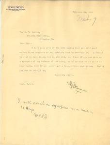 Letter from A.C. McClurg to Inez V. Cantey