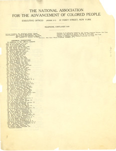 National Association for the Advancement of Colored People letterhead