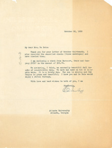 Letter from Ellen Irene Diggs to Nina Du Bois