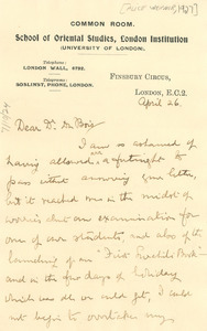 Letter from Los Angeles County Clerk to W. E. B. Du Bois