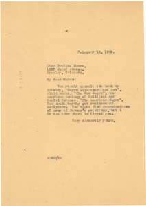 Letter from W. E. B. Du Bois to Pauline Moore