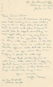 Letter from Edythe Dorsey to Nina Du Bois