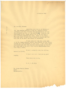 Letter from W. E. B. Du Bois to Phelps-Stokes Fund