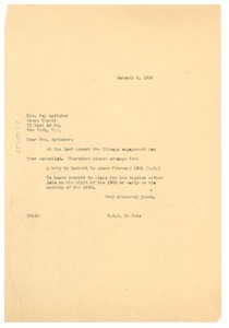 Letter from W. E. B. Du Bois to Ocean Travel