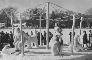 Snow sculpture during Winter Festival