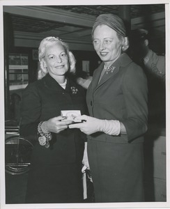 Margaret Milbank Bogert and woman on boat ride