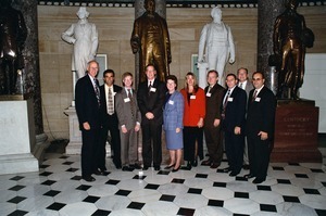 Congressman John W. Olver: with group of visitors to the capitol