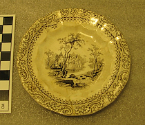 Brown Transferware Saucer