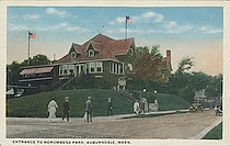 Entrance to Norumbega Park. Auburndale, Mass.