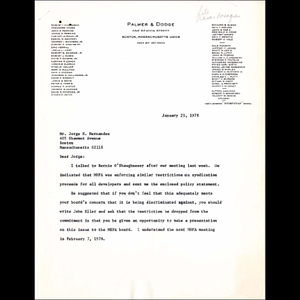 Letter to Jorge N. Hernandez from Gale Munson.