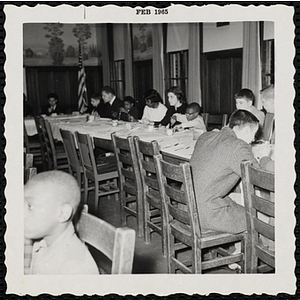 Guests eat at a Boys' Club Inaugural Dinner